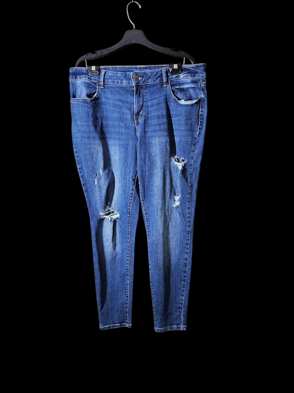 Maurices Blue XL Distressed Skinny Jeans